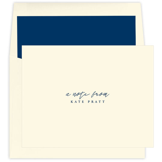 Handwritten Sentiment of Choice Folded Note Cards - Raised Ink